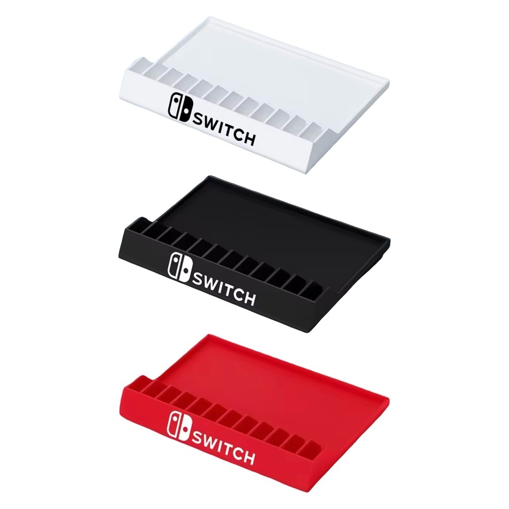 Brand New Switch Game Cartridge Stand Holder Organizer White Black Red
